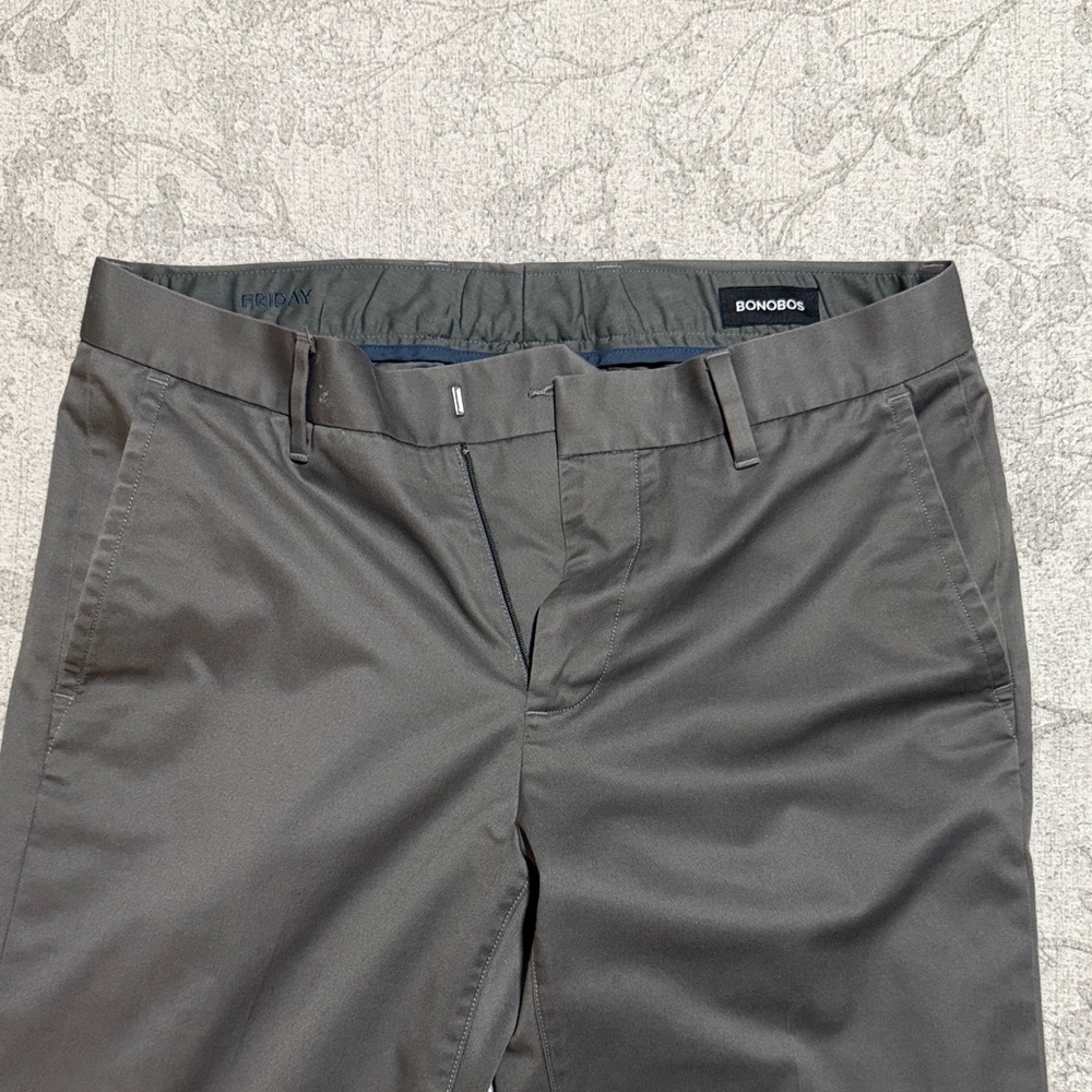 Bonobos Sage Green Slim-Fit Trousers